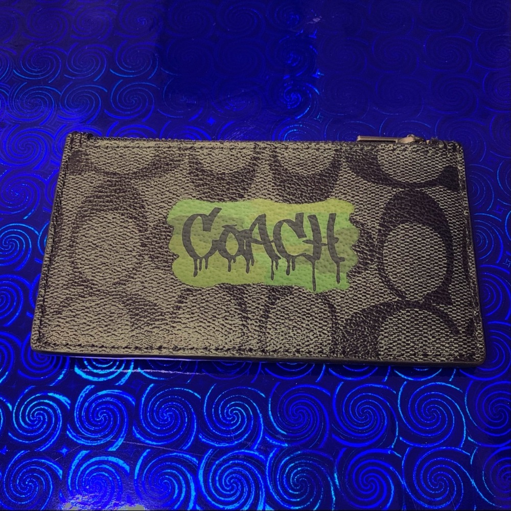 Coach F37380 - Canvas Zip Pouch, Graffiti Design